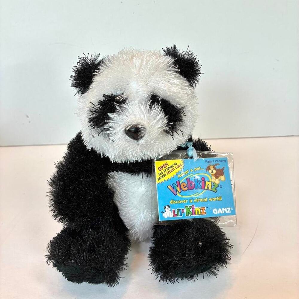 GANZ Webkinz Panda Lil Kinz  plush NEW with sealed code tag Stuffed Animal